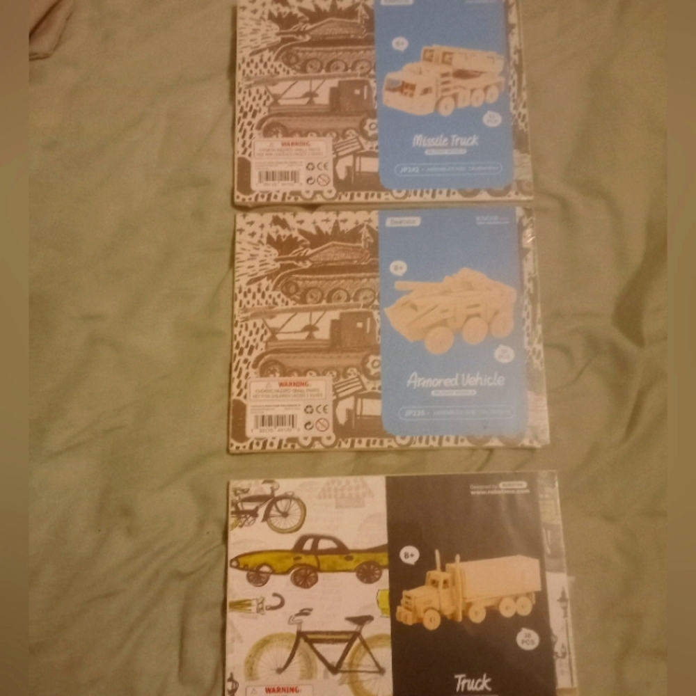 NIP Wooden Vehicle kits